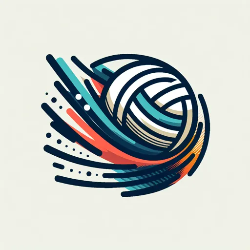 Modern Volleyball Logo Design Featuring A Ball With Motion Lines