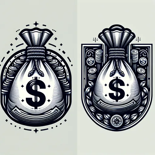 Money Logo Design With A Money Bag And Security Seal