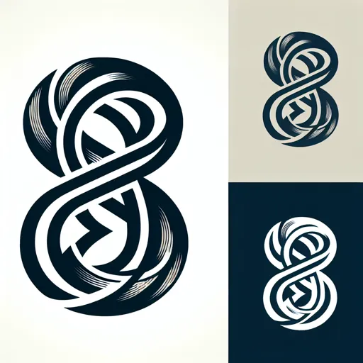 Monogram Logo Design Featuring A Dynamic, Artistic Letter Combination
