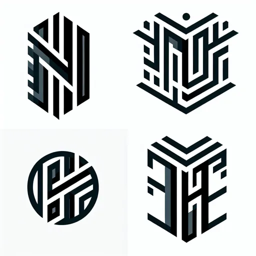 Monogram Logo Design Featuring A Stylish, Geometric Letter Design