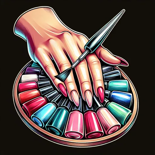 Nail Logo Design Featuring A Nail Technician’S Hand And Palette