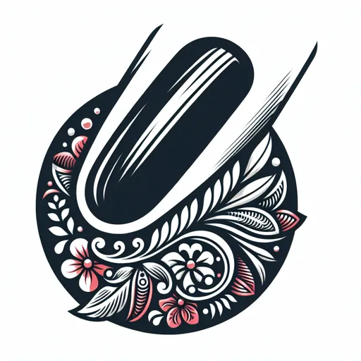 Nail Logo Design With A Polished Fingernail And Floral Patterns