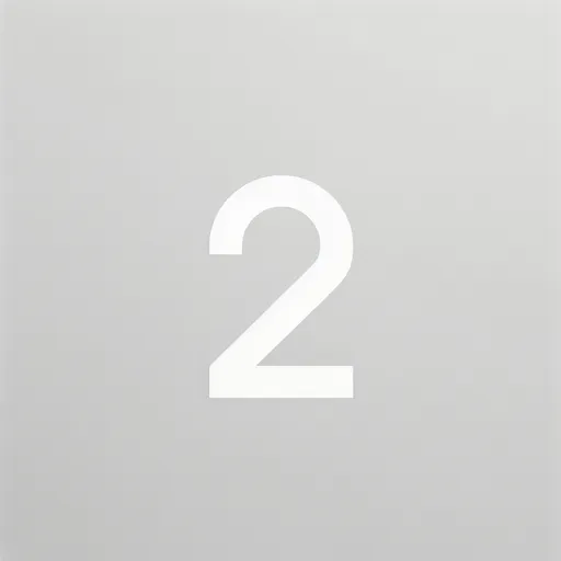 Number Logo Design Showcasing A Clean, Minimalist Digit