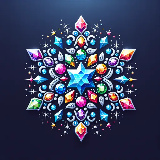 Ornament Logo Design Featuring A Star-Shaped Ornament With Gemstones