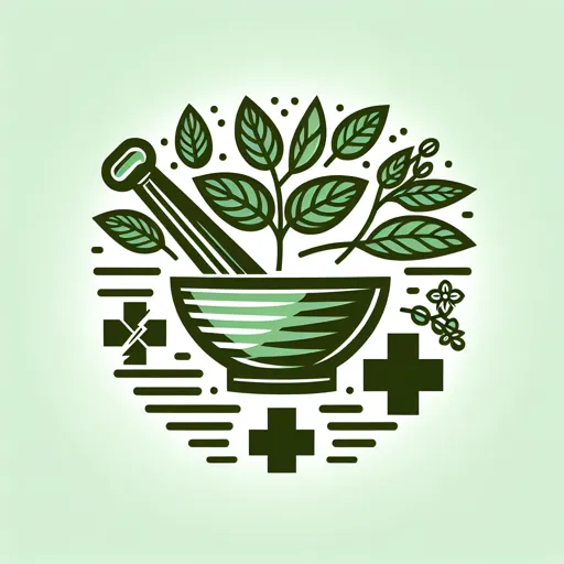 Pharmacy Logo Design With A Mortar, Pestle, And Fresh Herbs