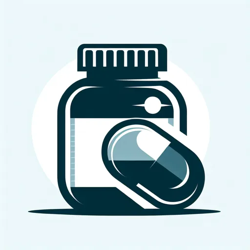 Pharmacy Logo Design With A Pill Bottle And Capsule
