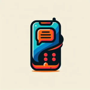 Phone Logo Design Featuring A Bold, Stylized Phone And Text Message