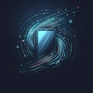 Phone Logo Design Featuring A Dynamic, Modern Phone And Data Stream