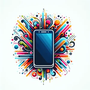 Phone Logo Design Showcasing A Vibrant, Artistic Phone And Digital Elements