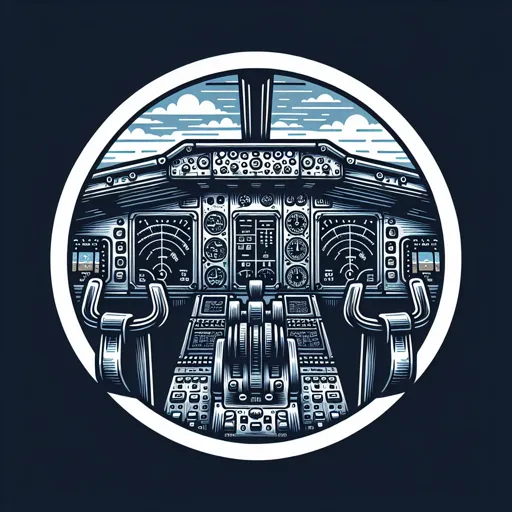 Pilot Logo Design Featuring A Cockpit View With An Instrument Panel