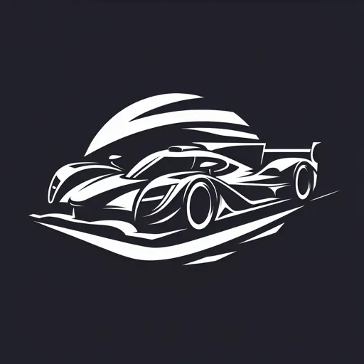 Racing Logo Featuring A Sleek Race Car Silhouette