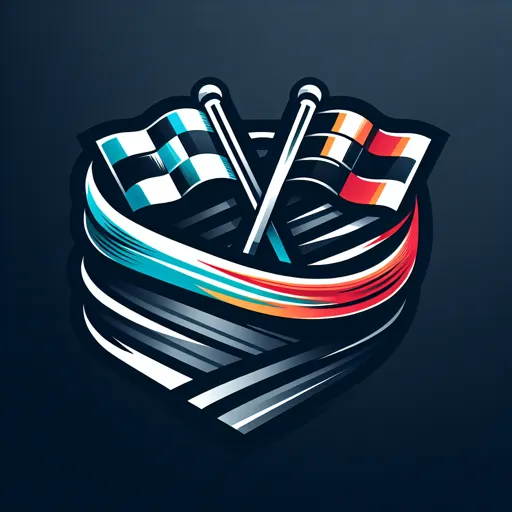 Racing Logo Featuring Crossed Flags