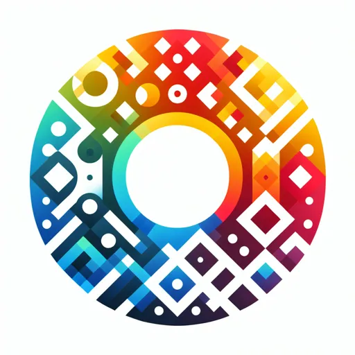 Rainbow Logo Design Featuring Abstract Geometric Shapes In Rainbow Hues