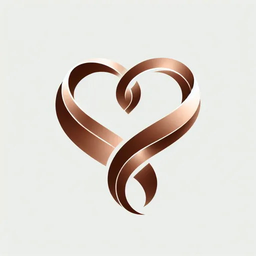 Ribbon Logo Design With A Flowing Ribbon Forming A Heart Shape