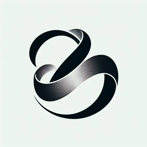 Ribbon Logo Design With A Ribbon Creating A Dynamic Wave Shape