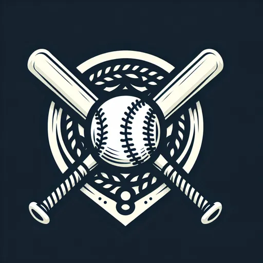 Softball Logo Design With A Home Plate And Crossed Bats