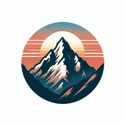Team Logo Design Featuring A Mountain Peak And Sunrise