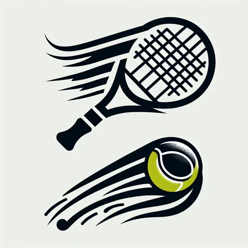 Tennis Logo Design With A Racket And A Flying Ball
