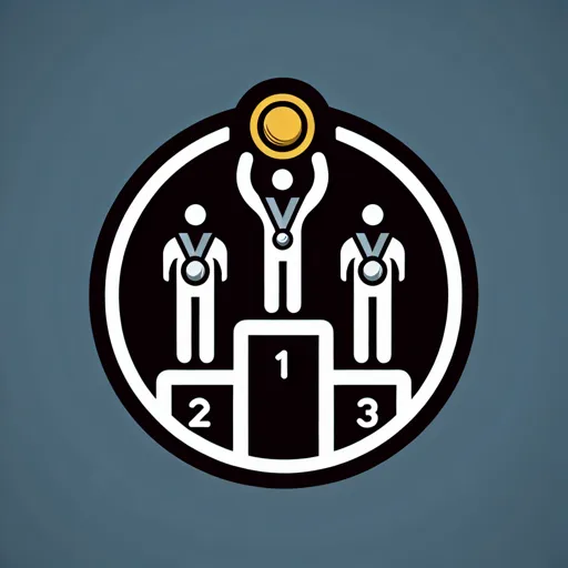 Tournament Logo Design Featuring A Podium With Gold, Silver, And Bronze Medals