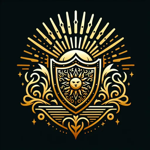 Tournament Logo Design Featuring A Shield And Rising Sun