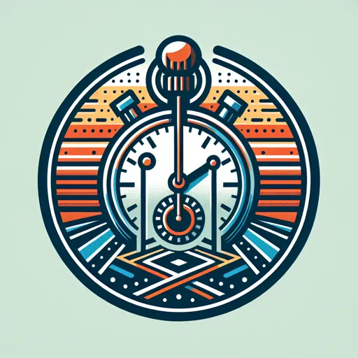 Tournament Logo Design With A Stopwatch And Finish Line