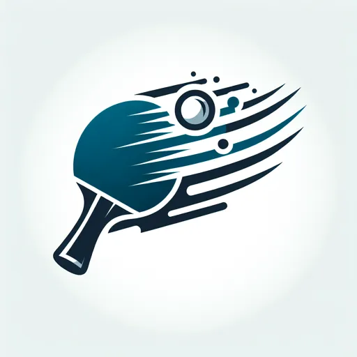 Tournament Logo Design With A Table Tennis Paddle And Ball