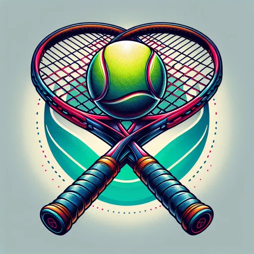 Tournament Logo Design With Two Crossed Racquets And A Tennis Ball