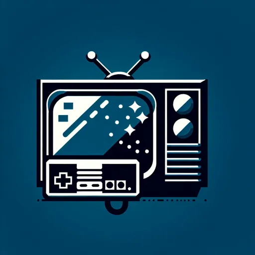 Tv Logo Design With A Retro Gaming Console Connected To The Screen